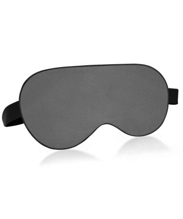 Haskirky Light Blocking Eye Mask Breathable and Adjustable Adult Men and Women Travel on Business Trips Yoga Meditation Light Smooth Comfortable Eye Mask Office Deep Sleep Goodies Pure Plain Gray