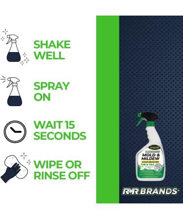 RMR Tub and Tile Cleaner - Industrial-Strength Mold & Mildew Stain Remover - No-Scrub Foam Cleaner - 32 Fl Oz - Modern Orchard Scent - Buy Online on GoSupps.com