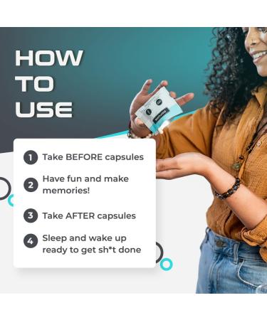 Before & After Drinking Pills - Dhm, Milk Thistle Supplements Extract - After Drinking Capsules with Liver Support - Restore Pill with Ginger, Electrolytes for Better Morning (6 Packet) 1 Count (Pack of 6) 6 - Buy Online on GoSupps.com