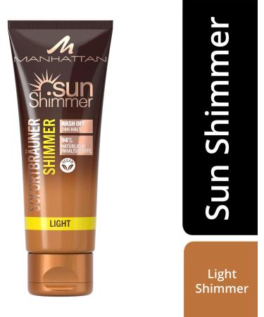 Manhattan Sunshimmer Instant Tan Shimmer Light for Flawless Tan with Up to 24 Hours Hold 125ml - Buy Online on GoSupps.com
