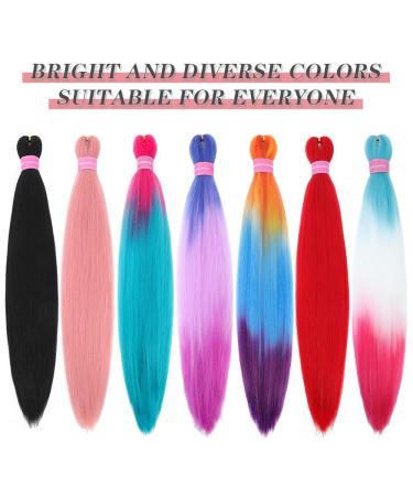 MSCHARM Pre Stretched 26in Red Braiding Hair 3 Packs - High Temp Synthetic Yaki Texture Extensions for Women - Buy Online on GoSupps.com