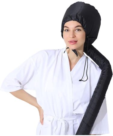 Syxls Hair Dryer Hood Attachment - Rubber Band Drying Cap for Thick Hair - Ideal for Women & Girls - Black - Buy Online on GoSupps.com