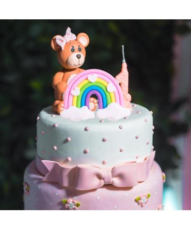 4 Pcs Cake Decorations Rainbow Cake Topper Theme Cake Decors Cloud Cake Supplies for Kids Boy Girl Birthday Party - Buy Online on GoSupps.com