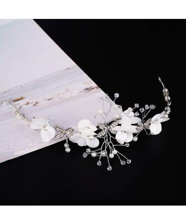 Locisne Silver Flower Girl Headband - Princess Wedding Hair Accessories - Buy Online on GoSupps.com
