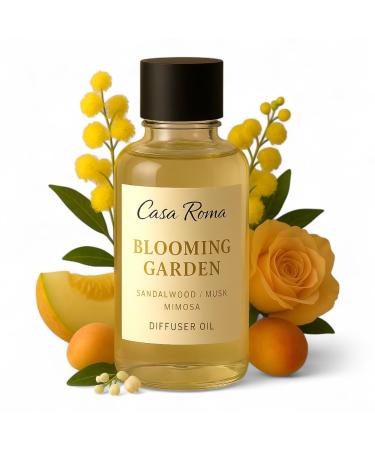 Casa Roma Blooming Garden Aroma Oil Luxury Hotel-Inspired Cold-Air Diffuser Oil Blend with Melon Mimosa Freesia & Sandalwood Compatible with Casa Roma & Waterless Diffusers (120ml Bottle)