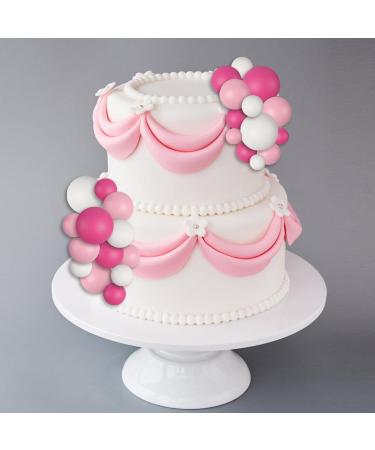 30 PCS Balls Cake Topper DIY Cake Insert Toppers Ball Cake Picks Cupcake Topper for Birthday Party Baby Shower Wedding Cake Decoration(Pink White Hot Pink)  - Buy Online on GoSupps.com