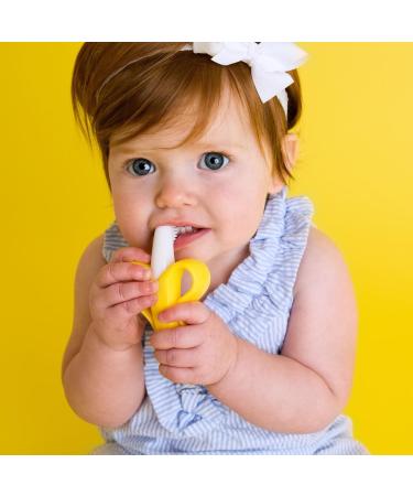 Baby Banana Yellow Infant Toothbrush | Made in USA | Teether for Oral Hygiene | Easy-to-Hold for Babies & Toddlers - Buy Online on GoSupps.com