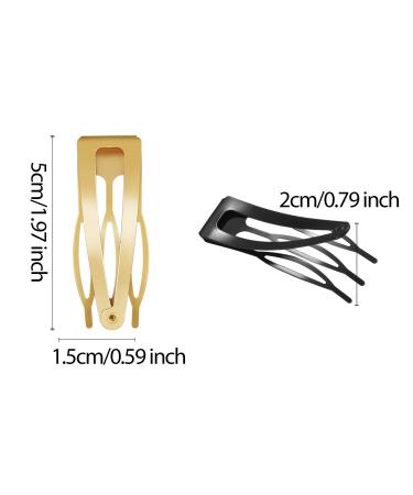 30 Double Grip Hair Clips Barrettes for Women & Girls - Gold Metal Snap Hair Accessories - Buy Online on GoSupps.com