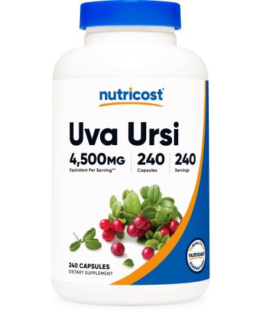 Nutricost Uva Ursi 4500mg 240 Capsules - Vegetarian Capsules Gluten Free Non-GMO
