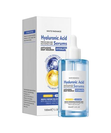 100ML Skin Hydrating Essence Daily Facial Moisturizer Lightweight Liquid Hyaluronic Acid Essence One Size One Size Hyaluronic Acid Essence