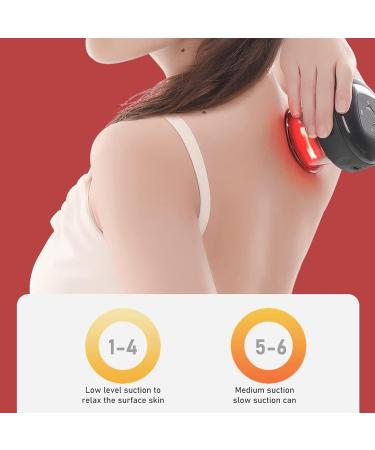Electronic Cupping Therapy Device - Intelligent Electric Cupping & Gua Sha Massager for Pain Relief | 6-File Black - Buy Online on GoSupps.com
