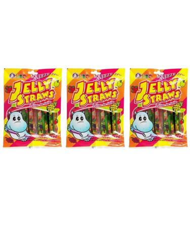 Candy Box Fruit rubber sticks abc hippo - jelly fruit strips - Challenge Long Jellys - Kaubonbon rods - Soft cause with fruit - 900 ml 3 pieces 300 g (3 -pack) Animal