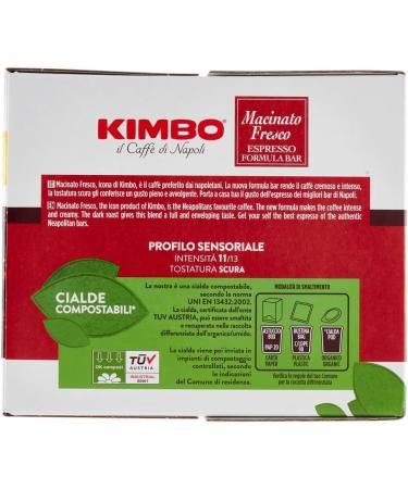 Kimbo Kimbo Macinato Fresco Compostable Coffee Pods ESE Intensity 11/13 Each pack contains 50 coffee pods + Italian Gourmet Polpa di Pomodoro 400g - Buy Online on GoSupps.com