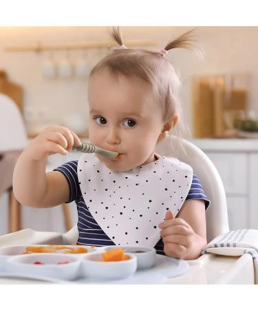 Pandaear 7-Piece Silicone Baby Spoon Set for Self-Feeding | BLW Cutlery for 4+ Months | Porridge & Learning Utensils - Buy Online on GoSupps.com