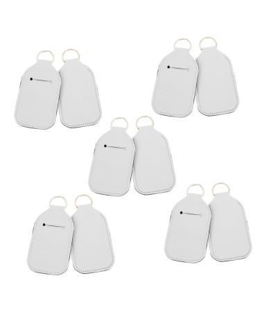 10pcs Bottle Cover Heat Transfer Printing Shampoo Container Shampoo Travel Container Travel Keychain Holder Keychain Empty Squeeze Container Perfume Bottle Sleeve Bag Pendants Gel