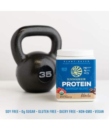 Buy Sunwarrior Warrior Blend Mocha - Organic Protein Powder 375g | International Shipping Available - Buy Online on GoSupps.com
