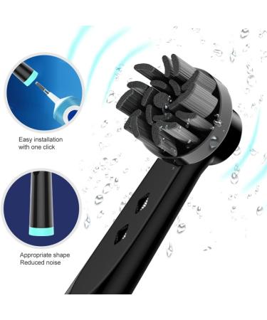 8pcs Charcoal Toothbrush Heads for Oral B Electric Toothbrush - Whitening Replacement Brush Heads for Precision, Cross, Floss, Genius and More - Buy Online on GoSupps.com