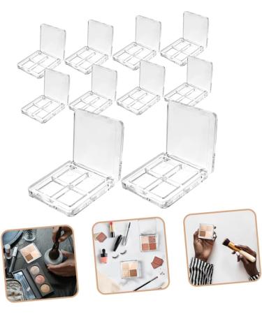 Gogogmee 10pcs Boxes Eye Shadow Box Highlighter Makeup Eyeshadow 4 Grid Foundation Blush Empty Make up Sample - Buy Online on GoSupps.com