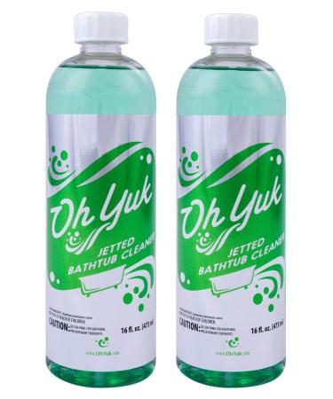 Oh Yuk Jetted Bathtub Cleaner for Jet Tubs, Whirlpools, The Most Effective Jetted Tub Cleaner, Septic Safe | Two 16 Ounce Bottles!