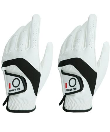 Finger ten golf gloves men leather left right golf glove worth 2 3 pieces golf gloves left right hand not couple men golfer rain handle slipproof for size s m ml l xl 2 pieces snow s left