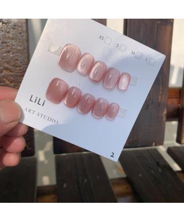 Handmade Phototherapy Wearing Nail Rose Cat Eye Popular Short Nail Beauty Patch Nail Patch False Nail (Color : A Size : XS) - Buy Online on GoSupps.com