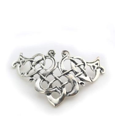 Tinsow Silver Celtic Hair Slide Hairpins Set - Creative Hair Barrette & Minimalist Hair Claw Hair Pins for Women (Style C H) - Buy Online on GoSupps.com