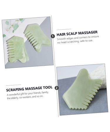 Plafope Jade Massage Comb - Enhance Hair & Scalp with Gua Sha Tool | International Shipping Available - Buy Online on GoSupps.com