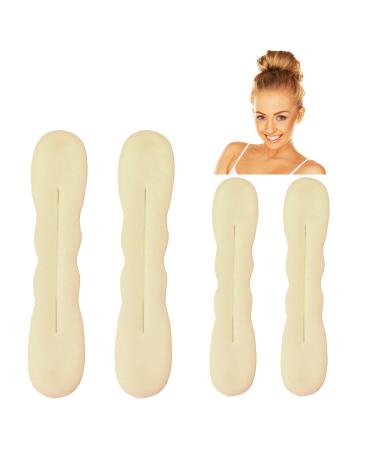 Styla Hair Magic Hair Bun Maker Sponge Hair Foam Twister Easy Perfect Bun Tool (2 Small 2 Large) Blonde - Buy Online on GoSupps.com