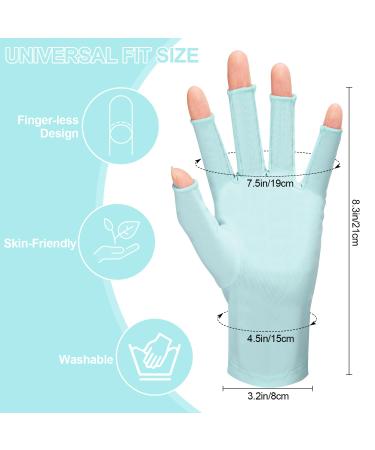 chemotex UV Nail Gloves Professional UPF50+ Protection UV Gloves for Gel Manicures Art Skin Care UV Gloves for Gel Nail Lamp Fingerless Gloves for Protect Hands from Harm Blue - Buy Online on GoSupps.com