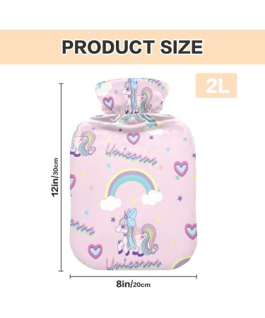 Rainbow Unicorn Hot Water Bottle - 2L Pain Relief & Comfort for Pregnant Women | International Shipping - Buy Online on GoSupps.com