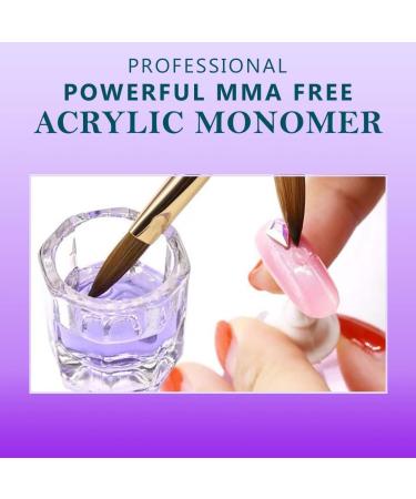 Acrylic Liquid Monomer Professional Salon MMA-FREE Non-Yellow | Medium Drying Time Maximum Strength Adhesive Nail Extension | Used for Natural Nails and Fake Nails Purple By Supremely 50 ml - Buy Online on GoSupps.com