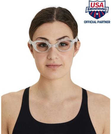Buy Arena Air-Soft Anti-Fog Swimming Goggles | Unisex UV Protection | Wide Glasses & Self-Adjusting Nose Brace - Transparent Clear - Buy Online on GoSupps.com