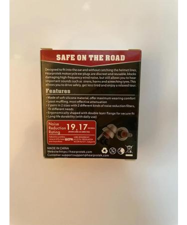 Heartrotek Motorcycle Earplugs - 2 Pairs Reusable Soft Ear Protection for Wind Noise Reduction | Ideal for Motorcycling Tours Concerts & Travel - Buy Online on GoSupps.com