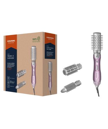 Grundig HS 6220 Volume and Lockenstyler 1100W 3 thermal brushes ceramic coating with pink lotus oil overheating protection suitable for all hair lengths ros /silver 2023 model HS 6220 - Buy Online on GoSupps.com