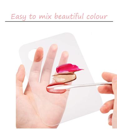 Drerio 2-Piece Clear Makeup Palette Set with Spatula | Portable Acrylic Mixing Tools for Eyeshadow & Lipstick - Buy Online on GoSupps.com