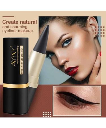 Ayky Long Wear Gel Eyeliner Natural Black Eyeliner Cream Waterproof Rationalu Gel Eyeliner Smokey Eyeshadow Palette Stick Smudge Proof Quick-Drying Matte Create Statement Eye Look (#02) - Buy Online on GoSupps.com