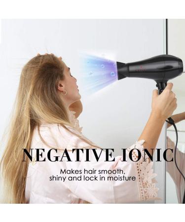 Buy Wazor Professional Tourmaline 1875W Hair Dryer - Fast Drying Lightweight Ionic Blow Dryer with Diffuser & Concentrator - International Shipping Available - Buy Online on GoSupps.com