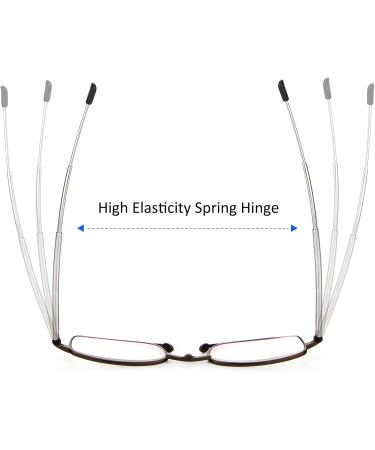 MMOWW Foldable Reading Glasses for Men & Women - Telescopic Anti Blue Light Glasses with Zipper Key Trailer (Brown +2.5) - Buy Online on GoSupps.com
