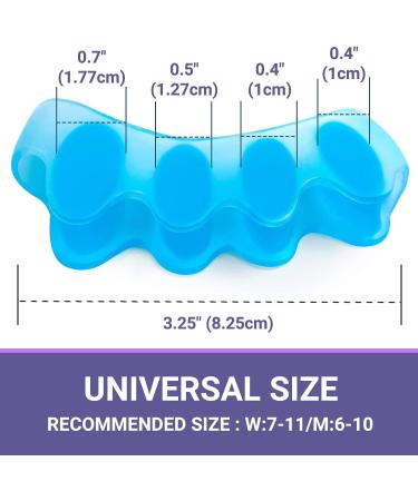 Gel Silicone Toe Separators & Stretchers for Bunion & Hammer Toe Pain Relief - 2 Pairs for Yoga, Running & Sports Activities - Buy Online on GoSupps.com