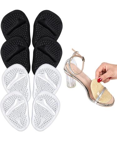 Premium Metatarsal Pads for Women | Silicone Foot Cushion Inserts for Pain Relief - Black & Transparent - Buy Online on GoSupps.com