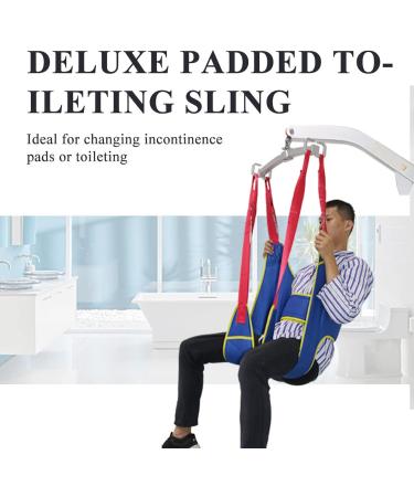 Patient Lift Sling 507lb Weight Capacity Transfer Sling with Waist Fasteners Straps and Armpit Pads Nylon Adjustable Patient Aid Device for Patient Elderly Toileting Shower Lifting - Buy Online on GoSupps.com