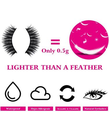 False Eyelashes 3D Faux Mink Fake Eyelashes Handmade by FADVAN Dramatic Thick Crossed Cluster False Eyelashes (5 Pairs) - Buy Online on GoSupps.com