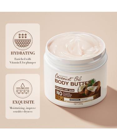 gtalmp Coconut Body Butter for Women & Men, Ultra-Hydrating Body Butter Cream with Coconut Oil, Deeply Nourishes & Soothes Dry Skin for a Smooth, Healthy-Looking Glow (1pack) - Buy Online on GoSupps.com