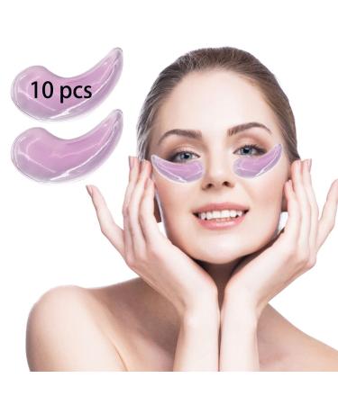 Reusable Gel Eye Ice Pack Cooling Eye Pad Hot & Cold Treatment for Eye Strain Eye Swelling Eye Redness Puffy Eyes Dark Circles Smooth Fine Lines and Eye Recover Surgery. (Purple & 10PCS)