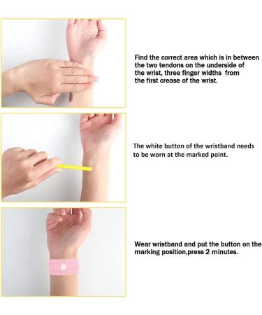 Motion Sickness Relief Wristbands - 2 Pairs for Travel by Sea, Car, Airplanes | Natural Anti Nausea Bands (Pink and Blue) - Buy Online on GoSupps.com