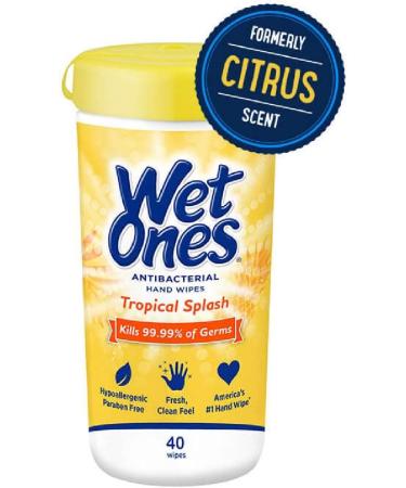 Wet Ones Antibacterial Citrus Hand Wipes 40ct - Pack of 1 - Buy Online on GoSupps.com