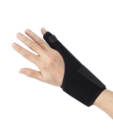 Ultrafun Trigger Finger Splint Brace Support Breathable Wrist and Thumb Fracture Finger Stabilizer Brace Sleeves for Pain Relief  Carpal Tunnel Arthritis Tendonitis (Black)