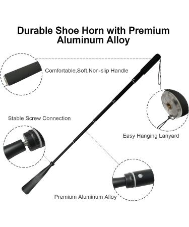 TriPro Long Handle Shoe Horn - Adjustable Telescopic Metal Shoe Horn for Seniors, Men, Women, Kids - Aluminum Alloy, Portable Design - Buy Online on GoSupps.com