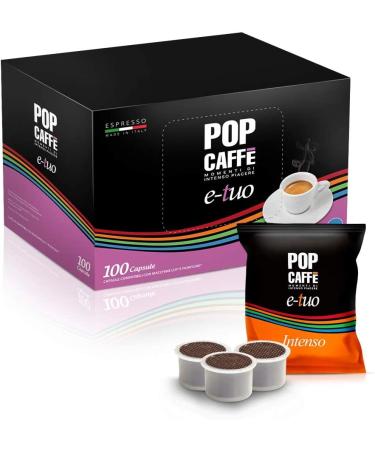 100 Capsules "e-tuo" blend 1 intense compatible with coffee machines Mitaca MPS Fior fiore coop Lui espresso Martello.