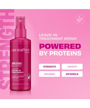 Lee Stafford Hair Growth Leave In Treatment Spray | Best Conditioning Mist for Dry Damaged Hair | Grow Strong & Long Collection 3.3 Fl Oz - Ship Internationally - Buy Online on GoSupps.com
